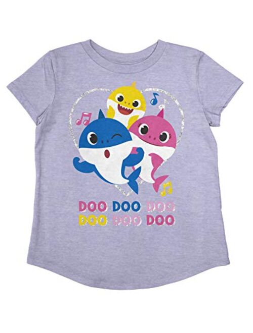 Jumping Beans Toddler Girls Baby Shark Doo Doo Family SS Tee