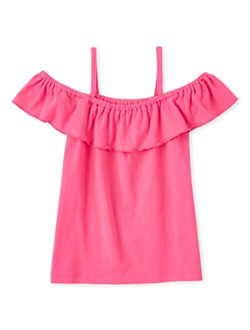 The Children's Place Girls' Mix And Match Ruffle Off Shoulder Top