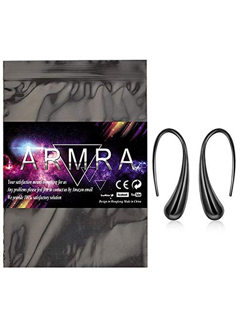 ARMRA Fashion Classic Silver Plate Thread Drop Earrings Teardrop Back Earrings