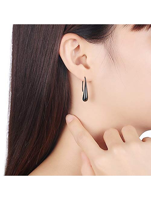 ARMRA Fashion Classic Silver Plate Thread Drop Earrings Teardrop Back Earrings