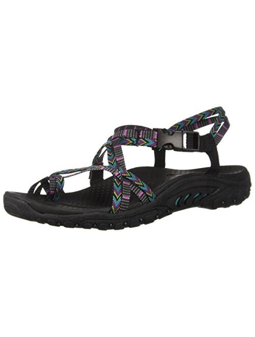 Skechers Women's Reggae-Islander-Multi-Strap Toe Thong Slingback Sandal