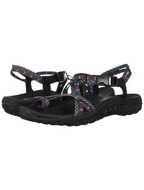 Skechers Women's Reggae-Islander-Multi-Strap Toe Thong Slingback Sandal