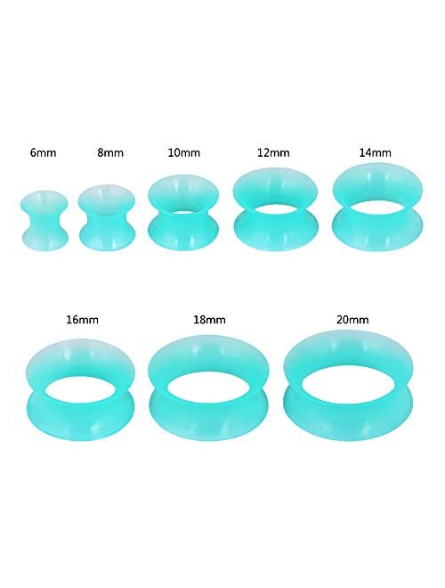Oyaface 76pcs/36Pcs Silicone Ear Gauges Flesh Tunnels Plugs Stretchers Expander Ear Piercing Jewelry 2g-3/4 Mixed Color Set