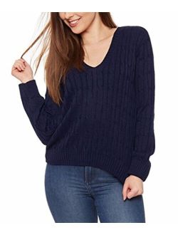 Rebecca Lujan Women's Elegant Long Sleeves Baggy Style Sweater