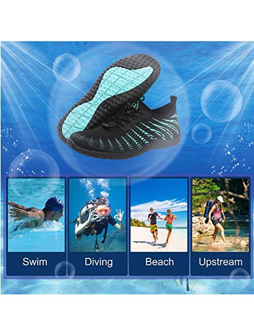 Spesoul Womens Mens Water Sports Shoes Outdoor Quick Dry Barefoot Athletic Aqua Shoe for Beach Swim Pool Surf Diving Yoga