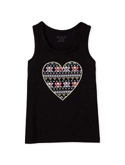 Girls' Mix and Match Glitter Racerback Tank Top