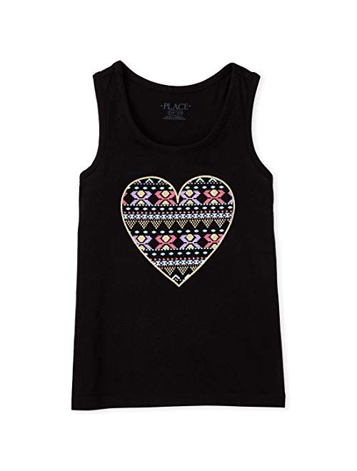 The Children's Place Girls' Mix and Match Glitter Racerback Tank Top