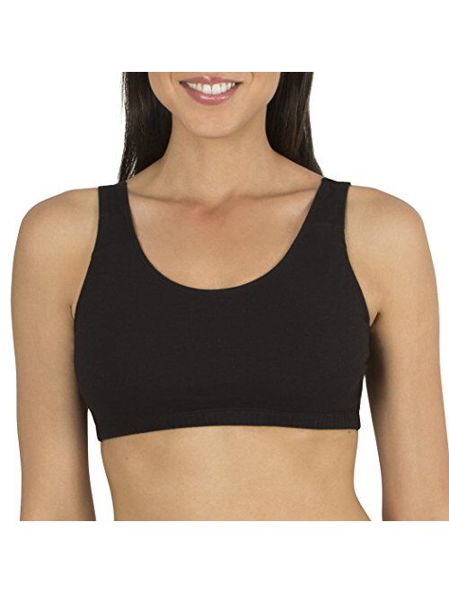Fruit of the Loom Women's Built-up Tank Style Sports Bra, 6-Pack