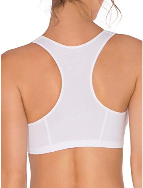 Fruit of the Loom Women's Built Up Tank Style Sports Bra, 3-Pack