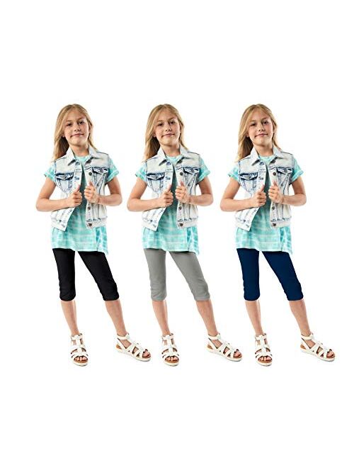KIDPIK Girls Leggings 3-Pack | Great Basics Everyday Wear