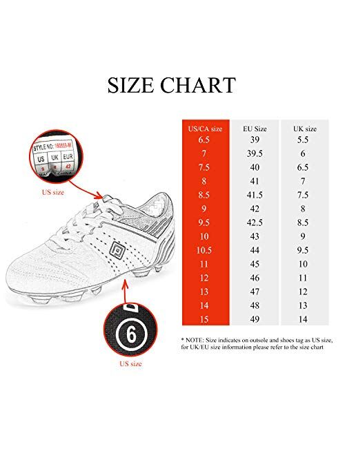 DREAM PAIRS Men's Cleats Football Soccer Shoes