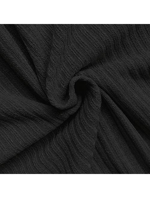 Golden service Women's Off Shoulder Sweater Knit Jumper Long Sleeve Pullover Baggy Solid Sweater