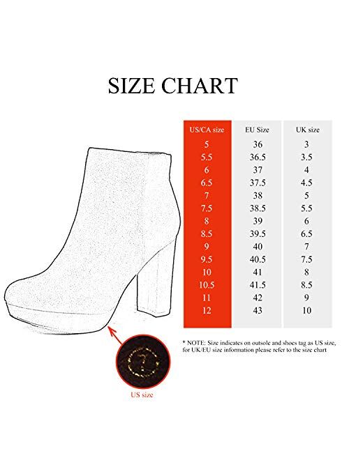 DREAM PAIRS Women's Stomp High Heel Ankle Boots