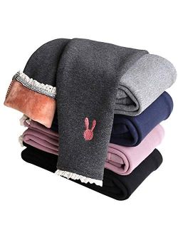Govc Girls Winter Warm Fleece Lined Leggings Kids Thick Velvet Tights Pants