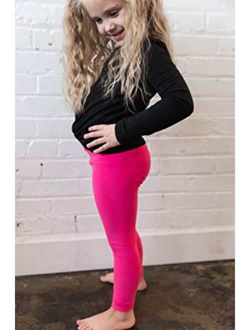 POPINJAY Premium Soft Girls Leggings - Best High Waist Ankle Length 4-Way Stretchy Leggings for Toddlers and Big Kids