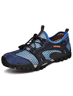 FLARUT Men's Sandals Barefoot Hiking Shoes Quick Dry Breathable Mesh Lightweight Outdoor Training Water Walking Shoes