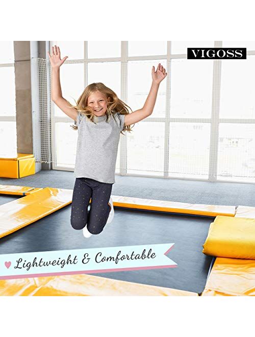 Buy VIGOSS 4 Pack Leggings for Girls, Soft Stretch Cotton and Stylish,  Solid Colors and Patterns online