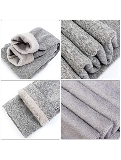 BOOPH Girls Winter Leggings Fleece Lined Toddler Kids Basic Full Length Pants