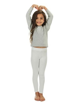 Silky Toes Girls Leggings Basic School Premium 100% Cotton Footless Leggings for Toddler, Little Kid to Teen Girl