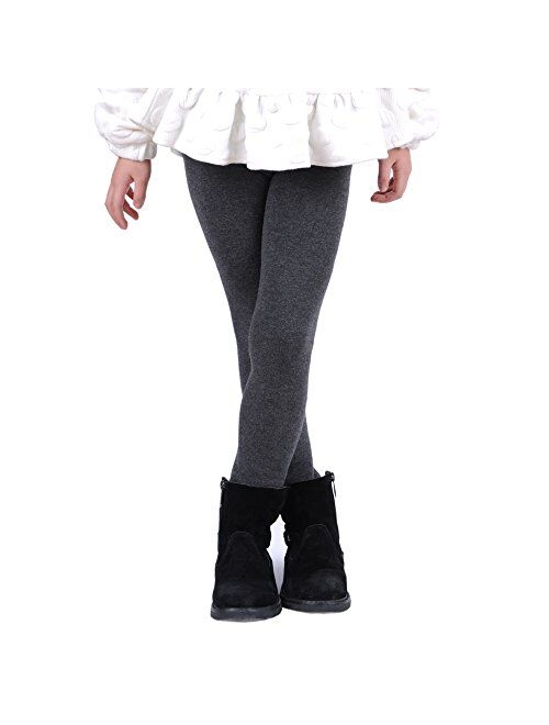 Innabella Girls Winter Cotton Melange Fleece Lined Warm Velvet Leggings