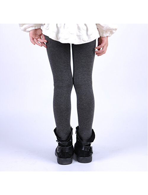 Innabella Girls Winter Cotton Melange Fleece Lined Warm Velvet Leggings