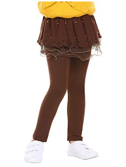 Arshiner Girls Tutu Skirt Leggings Pants in Cotton Toddler Legging Dress