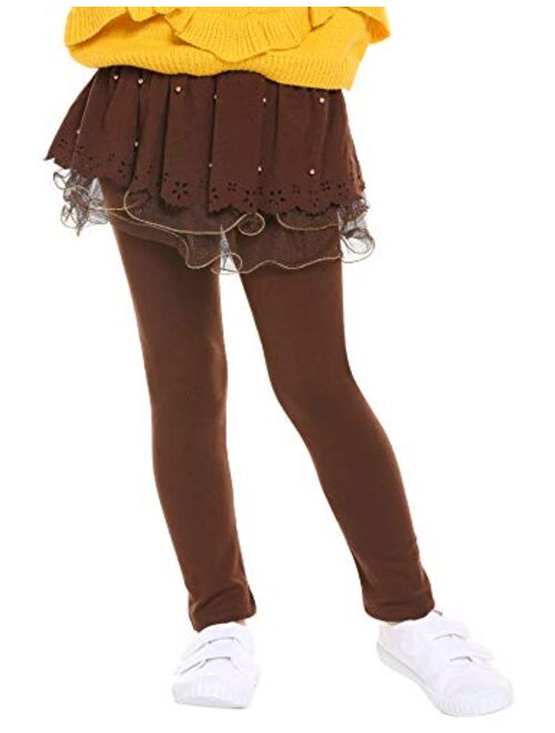 Arshiner Girls Tutu Skirt Leggings Pants in Cotton Toddler Legging Dress