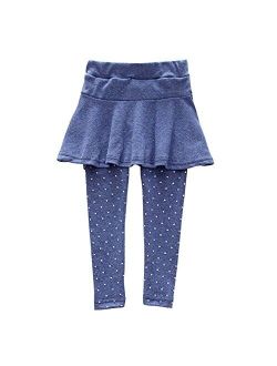 Weixinbuy Kid Baby Girl Wool Polka Dot Culotte Legging Trousers Pantskirt