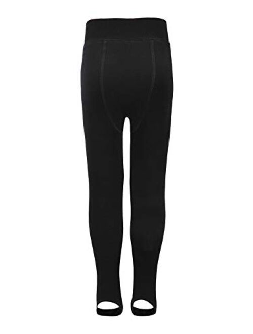 HowJoJo Girls Fleece Lined Leggings Warm Winter Footed Tights High Waist Leggings Pants