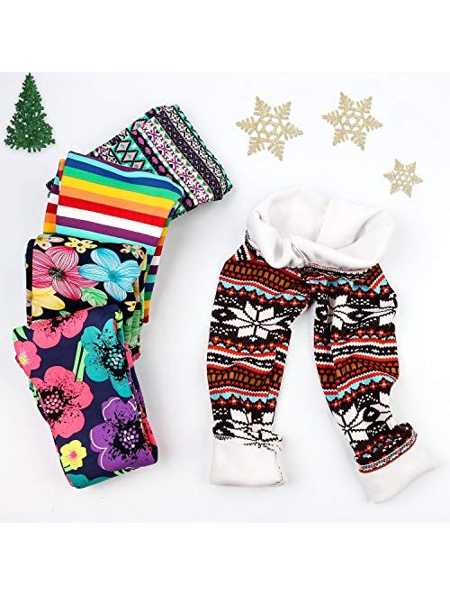 BOOPH Girl Winter Thick Warm Pant Printing Fleece Lined Legging Tight 2-10 Years