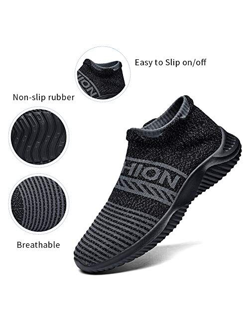 Slow Man Men's Low Cut Walking Shoes Balenciaga Look Mesh Breathable Slip On Athletic Casual Fashion Shoes Sneakers Loafers Like Wear Socks
