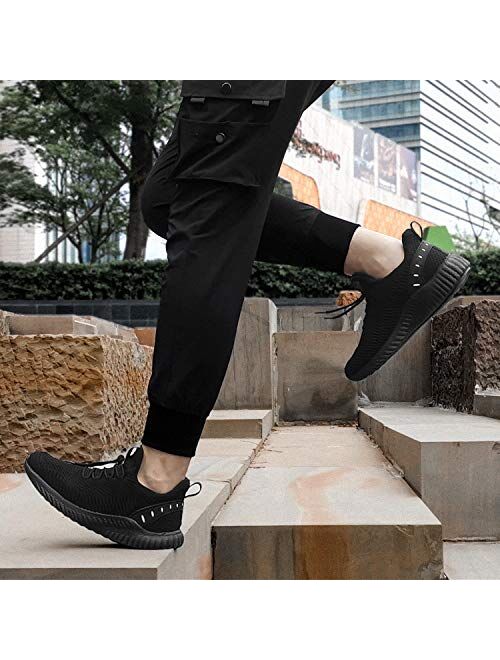 Feethit Mens Slip On Walking Shoes Balenciaga Look Running Shoes Lightweight Breathable Mesh Fashion Sneakers