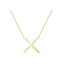 WIGERLON Stainless Steel Initial Letters Necklace for Women and Girls Color Gold and Silver from A-Z