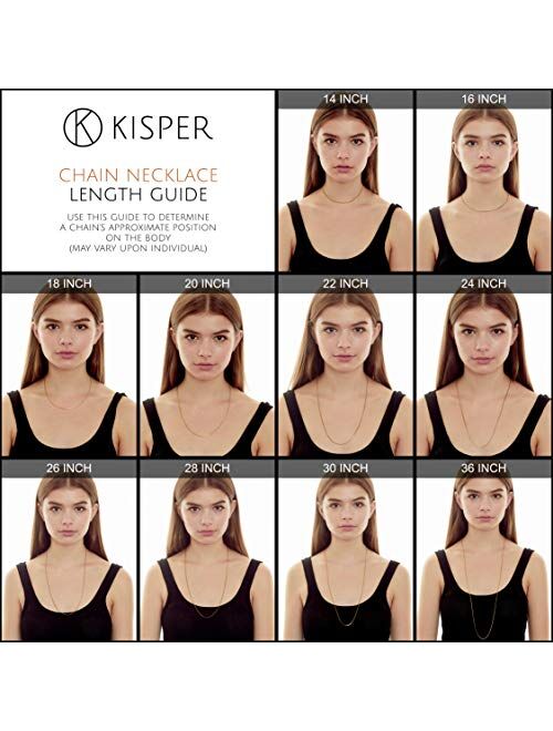 KISPER 24k Gold Over Stainless Steel 1.2mm Thin Box Chain Necklace, 14-36 inches