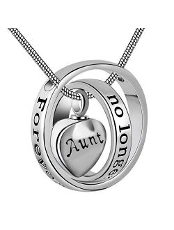 Cring Coco Womens&Mens No Longer by My Side,Forever in My Heart Carved Locket Cremation Urn Necklace for mom & dad