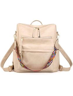 Women's Fashion Backpack Multipurpose Design Handbags and Shoulder Bag PU Leather Travel bag