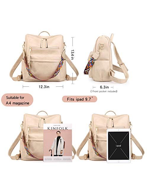altosy Women's Fashion Backpack Multipurpose Design Handbags and Shoulder Bag PU Leather Travel bag