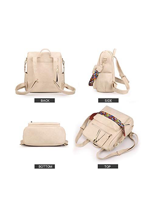 altosy Women's Fashion Backpack Multipurpose Design Handbags and Shoulder Bag PU Leather Travel bag