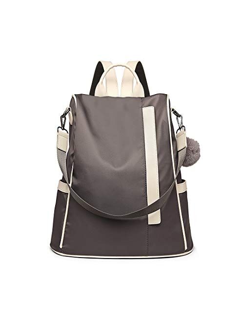 Miss Lulu Anti Theft Women Backpack Nylon School Bag, Fashion Backpack Purse for Women Waterproof