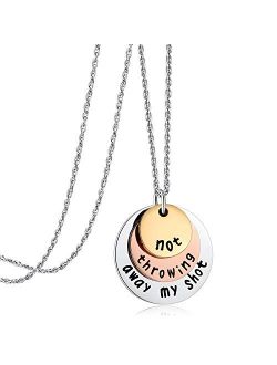 Ukodnus Not Throwing Away My Shot Tri-Layer Necklace for Teen Girls Hamilton Gifts Broadway Musical Inspired Jewelry (Necklace)