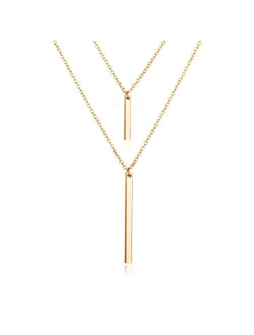 choice of all Simple Lariat Necklace for Women Y Bar Necklace and Earring for Girls Feather Triangle Disc Pendant Necklace Holiday Christmas Jewelry