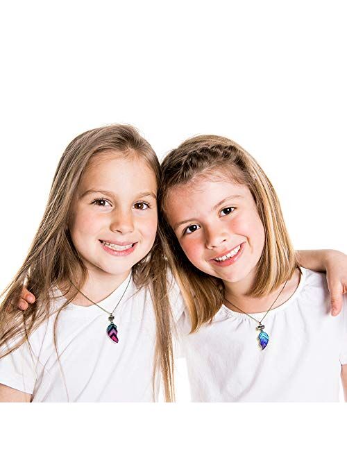 Best Friends Half Heart Pendant Necklace for Children, Kid's Best Friend Jewelry,Friendship Gift Girls BFF Necklaces-Love