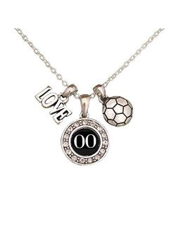 MadSportsStuff Custom Player Jersey ID Soccer Necklace (Available in 25 Numbers)