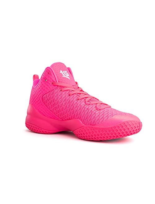 PEAK High Top Mens Basketball Shoes Lou Williams Streetball Master Breathable Non Slip Outdoor Sneakers Cushioning Workout Shoes for Fitness