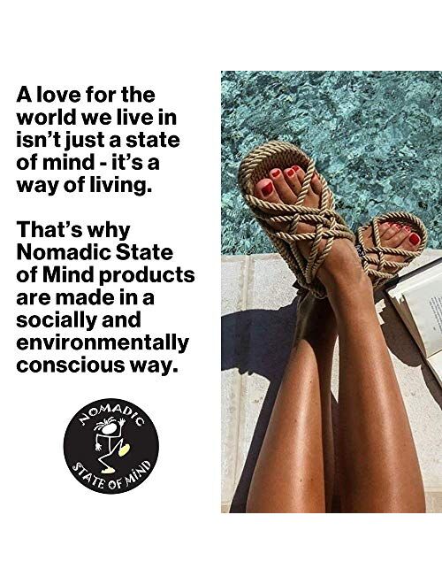 Nomadic State of Mind Moksha Sandal - Handmade Rope Shoes Machine Washable Comfortable & Lightweight Vegan Friendly for Women & Men