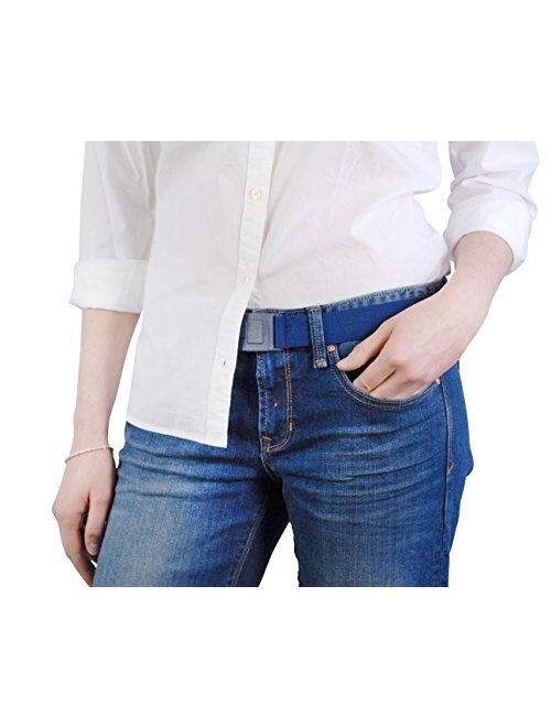 The Square Adjustable No Show Flat Buckle Belt by Beltaway, Comfortably Holds Your Pants Up