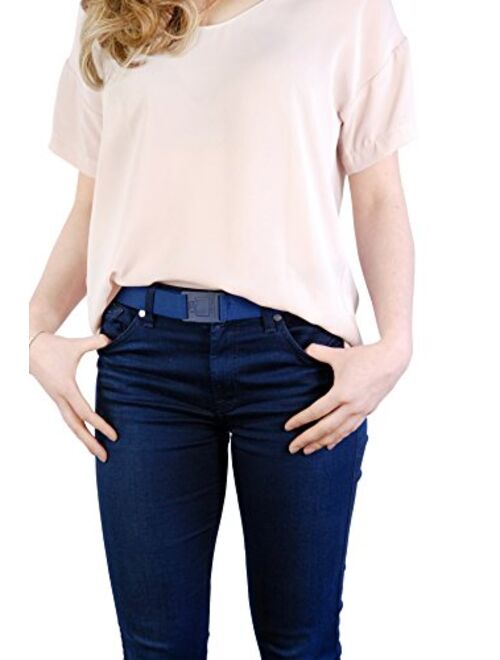 The Square Adjustable No Show Flat Buckle Belt by Beltaway, Comfortably Holds Your Pants Up