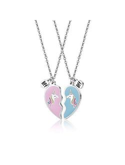 Birthday Gift For Best Friend Sister Heart Necklace BFF Unicorn Jewelry Gift for Friends or Fun Sister Gift