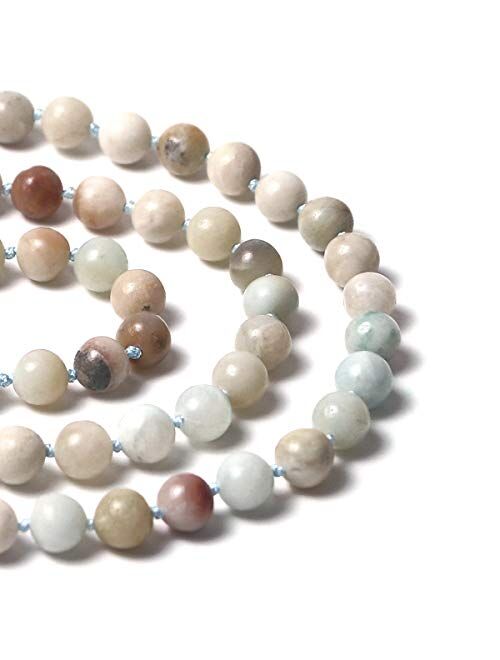 Mala Beads 108 8mm Mala Necklace Japa Mala Hand Knotted Tibetan Mala Prayer Beads Meditation Beads Yoga Necklace