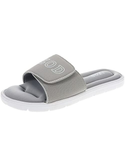 Men's Memory Foam Sandal, Velcro Adjustable Sport Slide, Size 7 to 12
